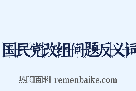 国民党改组问题反义词是什么意思的图片